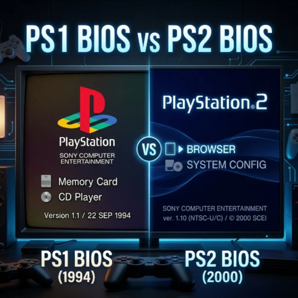 PS1 BIOS vs PS2 BIOS